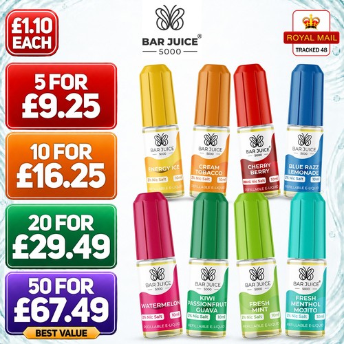 Bar juice 5000 nic salt - salt, 10ml
