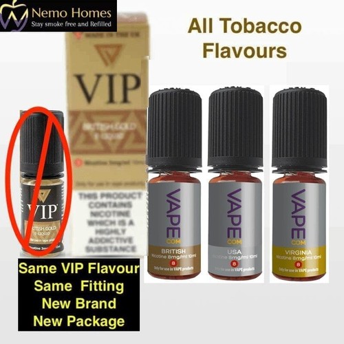 Vapecom vip tobacco liquid - tobacco, e-liquid