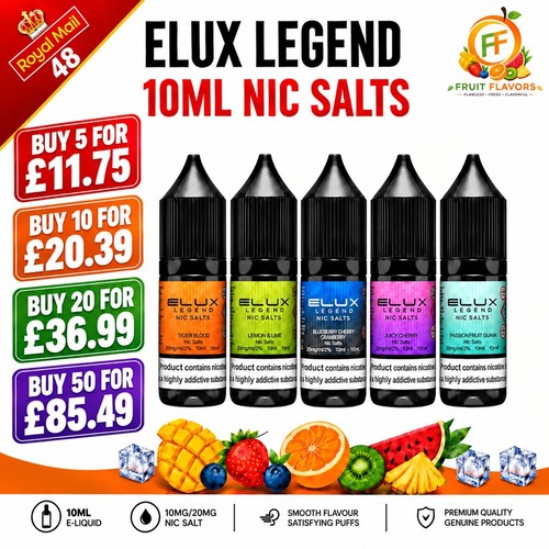 Elux nic salt liquid 10ml - salt,
