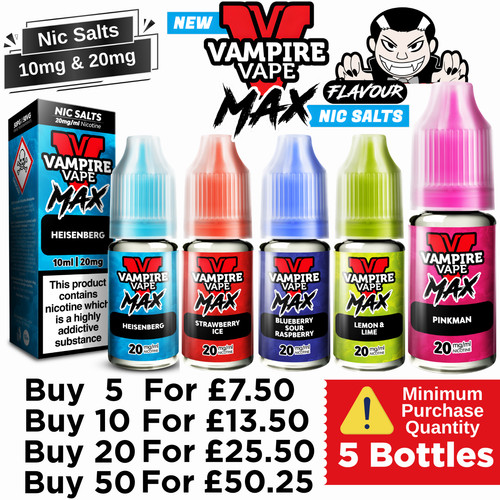 Vampire vape max nic - nic, salts
